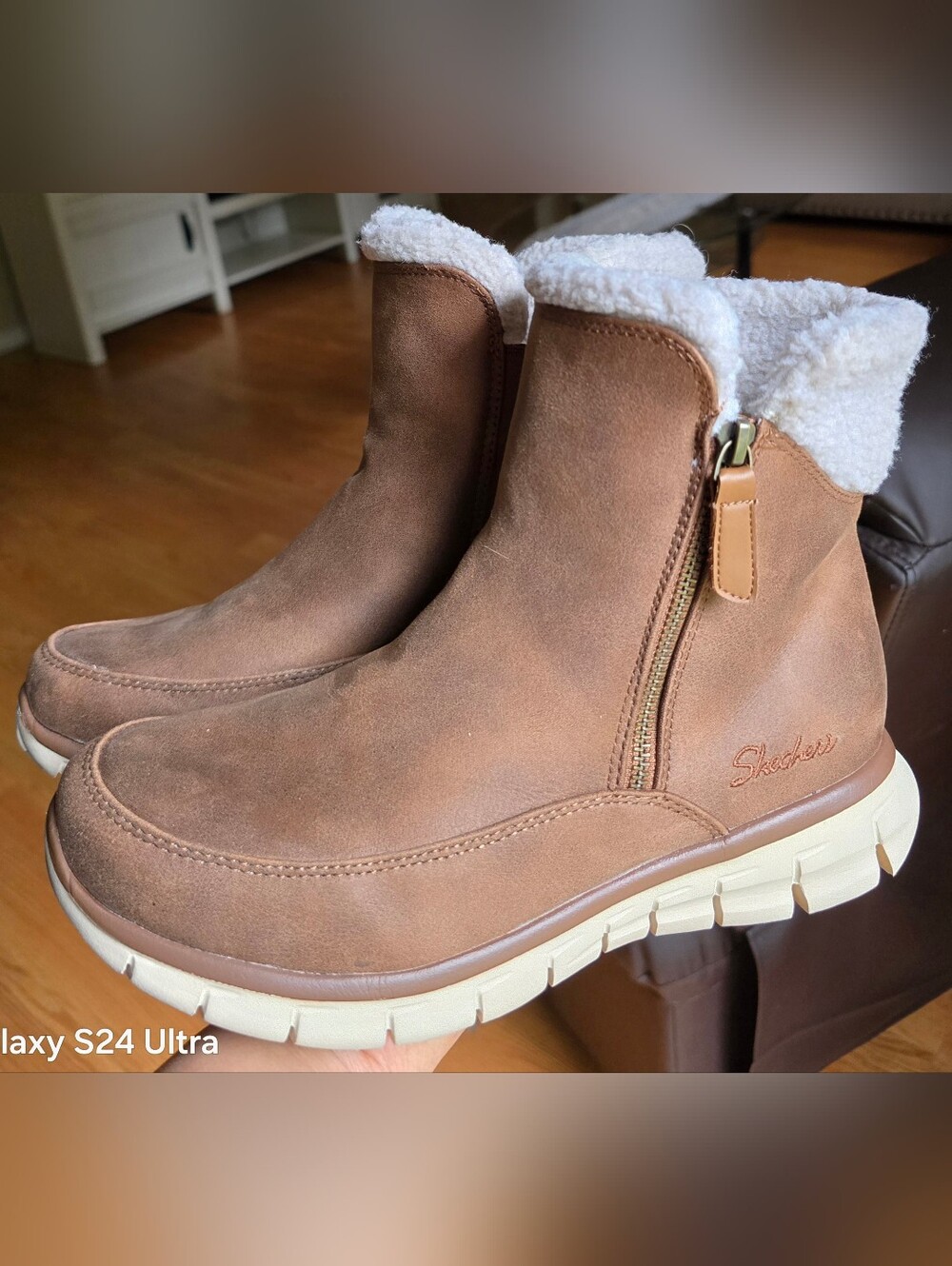 Sz 8.5 Women's SKECHERS SINERGY COLLAB CHESNUT Ankle Boots